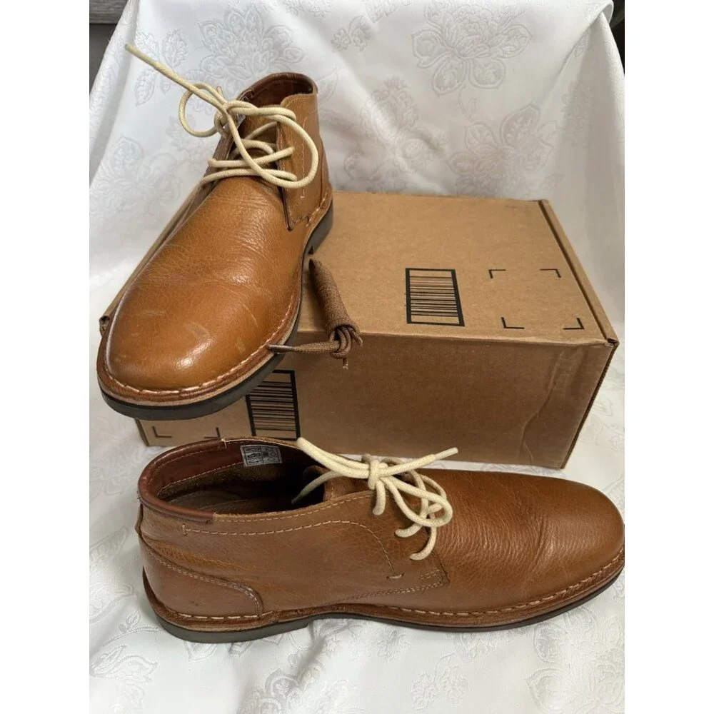 Kenneth Cole Reaction Desert Sun Men’s Leather Chukka Boots Sz 10 M Brown NEW
